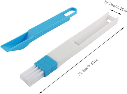 E-outstanding Window Groove Cleaning Brush 2PCS Window Track Door Groove Corner Detachable Brush with Dustpan Screen Keyboard Cleaner Cleaning Tools