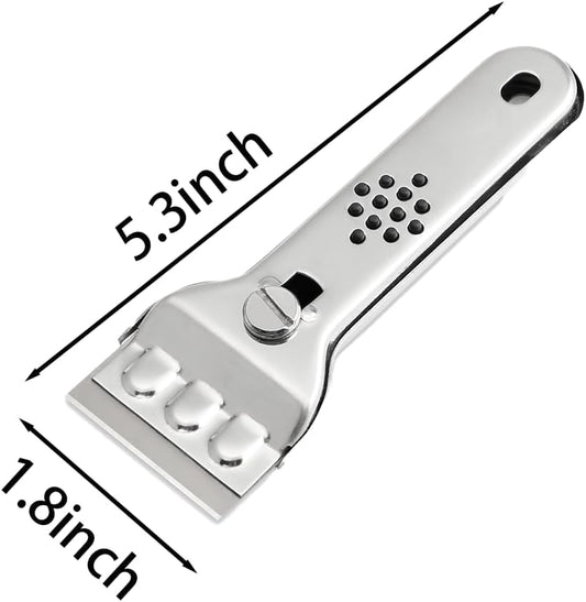 Cooktop Scraper,Multi-Purpose Scraper Cleaning Tool,Razor Holder for Cleaning Glass Cooktop, Window, Decals, Stickers, Label, Caulk, Adhesive, Paint Glue Removal