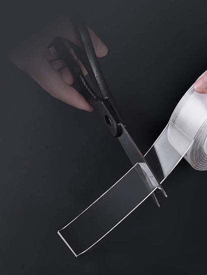 Magik 6.5-16.5ft Nano Magic Tape Double-Sided Trackless Washable Invisible Gel 2-5m (2 Meter/6.56 Feet)