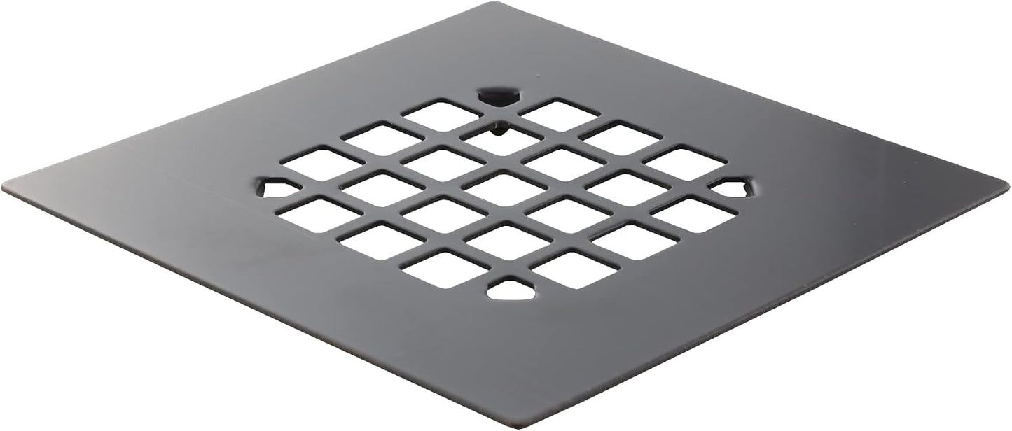 Danco Snap-in Shower Drain Cover with in-Drain Hair Catcher, 4-1/4" Round, White Strainer, (10533)