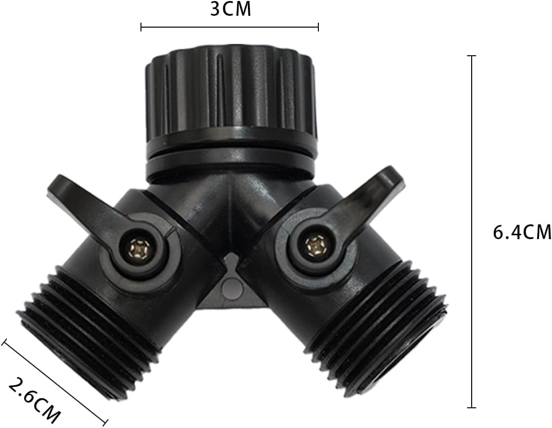 Cuckoo Hose Splitter 2 Way 1/2"Soaker Hose Repair Fittings Kit Irrigation System Connectors Set Adapter 2Pack(Hose Y Splitter)