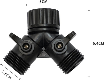 Cuckoo Hose Splitter 2 Way 1/2"Soaker Hose Repair Fittings Kit Irrigation System Connectors Set Adapter 2Pack(Hose Y Splitter)