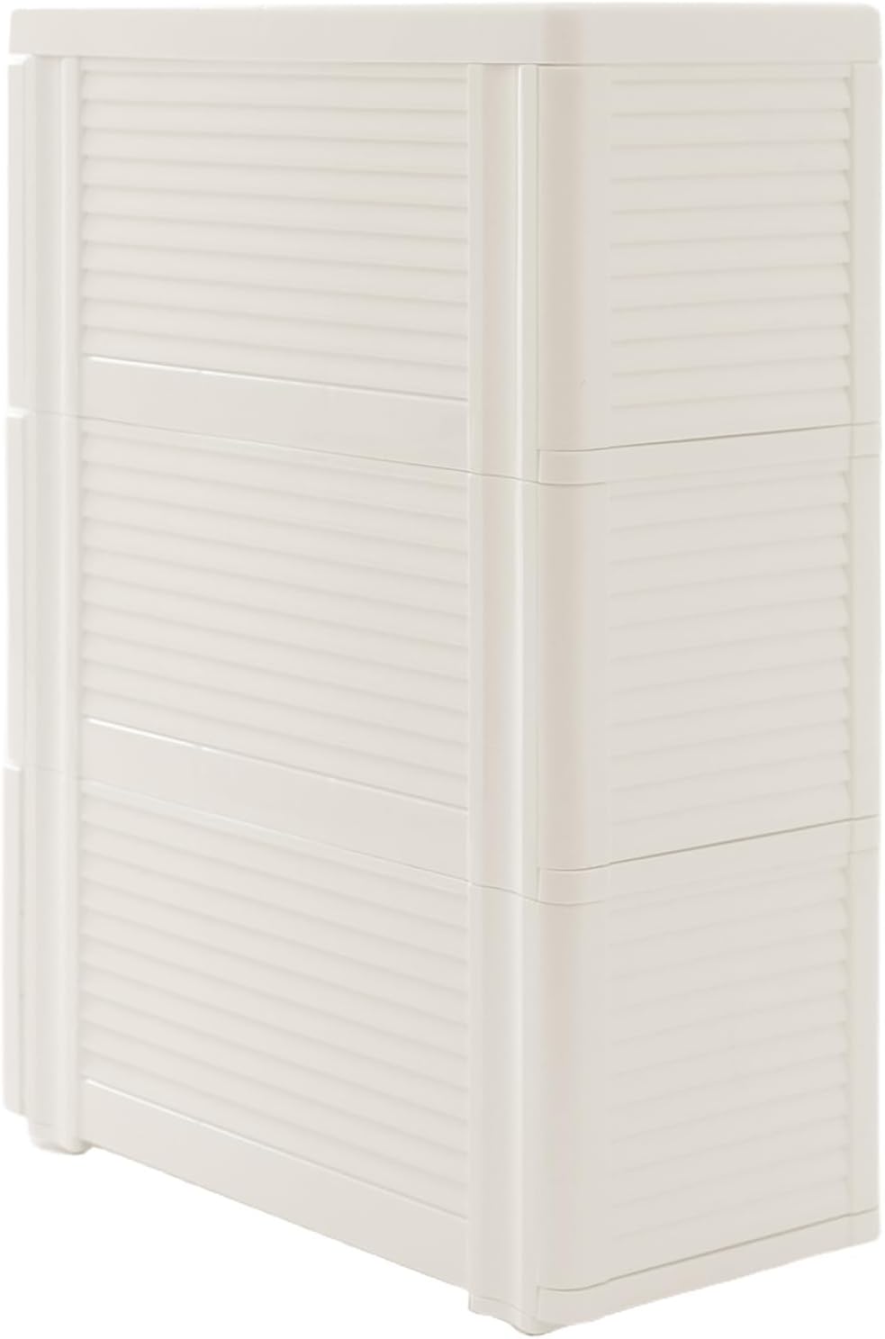 Narrow Storage Deep Cabinet, Space-Saving Mobile Slim Plastic Bathroom Storage Cart, Organizer Cart with Wheels for Office Classroom Bedroom, Easy Assembly & Removable Drawers (4-Tier)