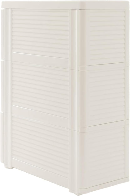 Narrow Storage Deep Cabinet, Space-Saving Mobile Slim Plastic Bathroom Storage Cart, Organizer Cart with Wheels for Office Classroom Bedroom, Easy Assembly & Removable Drawers (4-Tier)