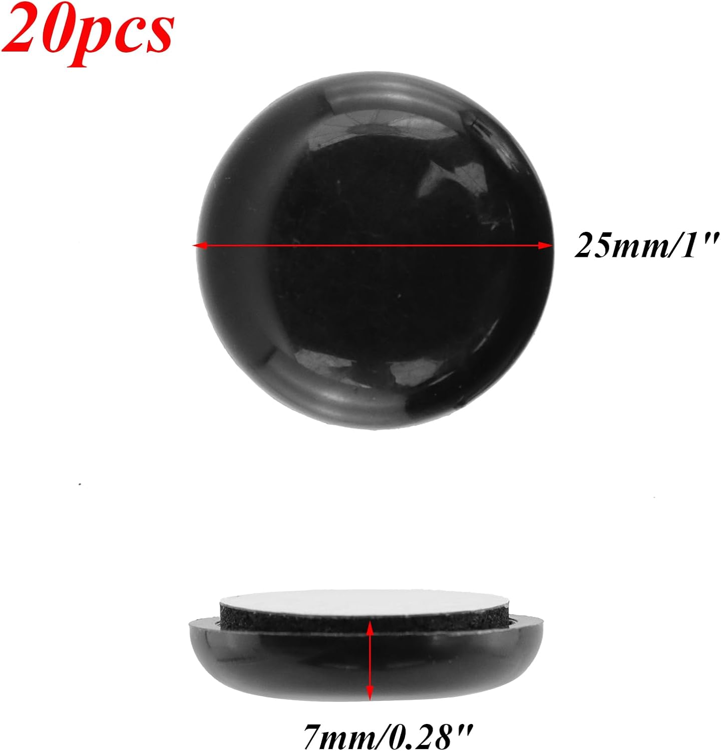 Antrader 1.5 Inch Self-Stick Furniture Round Felt Pads Wood Floor Protectors – Protect Your Hard Floors from Furniture Scratches, Pack of 48, Black