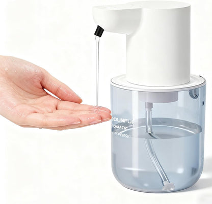 Automatic Foaming Soap Dispenser for Bathroom: 4-Level Adjustable Countertop/Wall Mount Hand Soap Dispenser, 13.5oz/400ml Type-C Rechargeable – Suitable for Kitchen, Bathroom, Office, Hotel (Black)