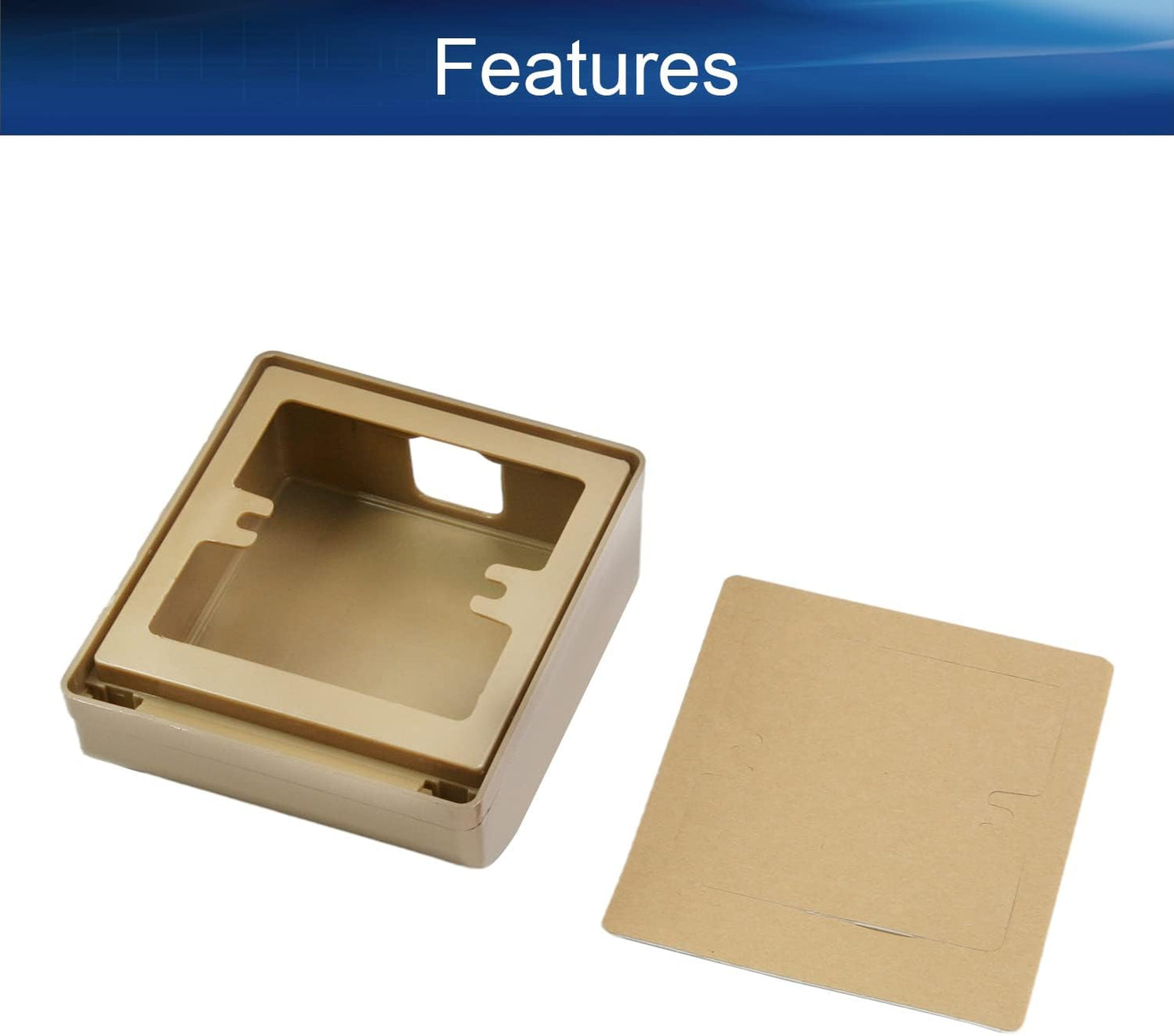 Heyiarbeit Weatherproof Cover Plug in Use Outlet Receptacle Protector 3.86"x4.33"x1.69"(LxWxH) for Retrofit Siding Construction 86 Type White 1Pcs