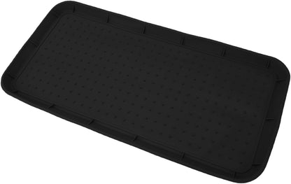 Vikye Silicone Shoe Tray, 30x15 Heavy Duty Boot Mat and Multipurpose Utility Tray with Raised Edges, for Entryway Mudroom Indoor Outdoor Use (Grey)
