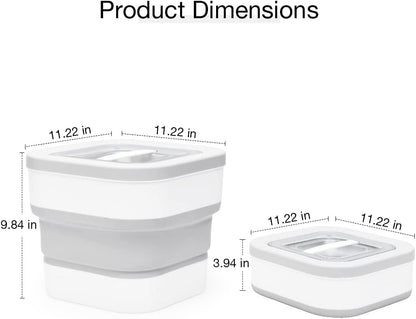 Conworld Laundry Detergent Container, Laundry Powder Dispenser with Scoop for Laundry Room Décor and Accessories, Space Saving Laundry Room Organization and Storage, Gray