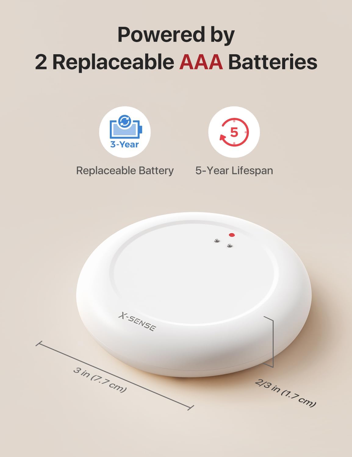 X-Sense Water Leak Detector Kit, Wi-Fi Water Sensor Alarm, SWS0A41 | Base station included for app alerts; water alarm coverage for sinks, heaters, washers, bathrooms, basements and garages