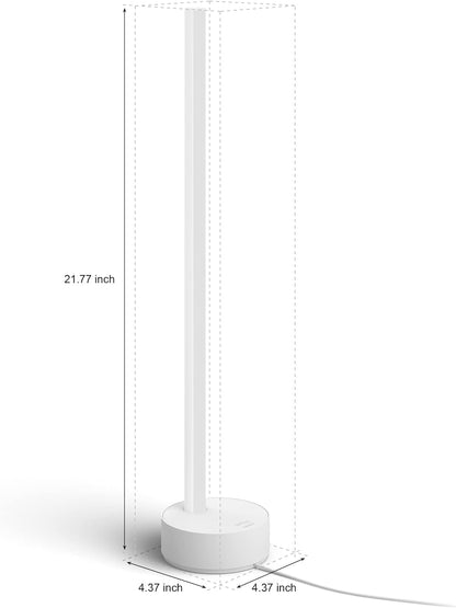 Philips Hue Signe Smart Table Lamp, Black, 1 Pack, White & Color Ambiance LED Color-Changing Light, Control LED Lamp with Hue App, Works with Alexa, Google Assistant, Apple HomeKit