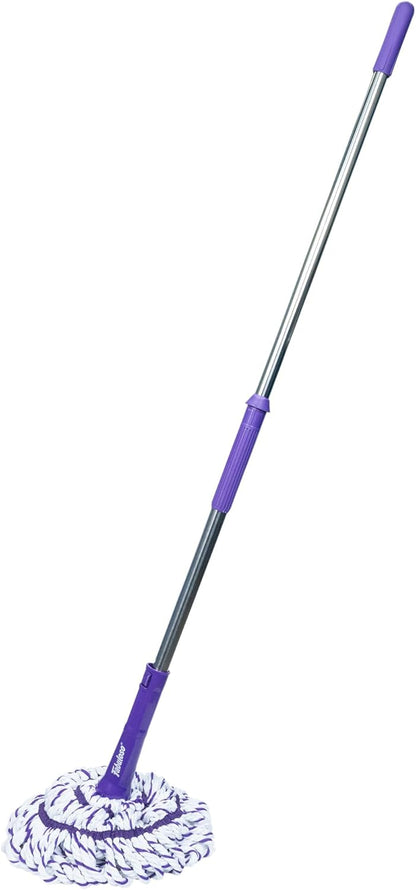 Fabuloso Spin Mop and Bucket Set, Hands-Free Pedal-Activated Spin Wringer, Adjustable Pole, Machine Washable and Replaceable Microfiber Mop Head, Works on All Hard Floor Surfaces