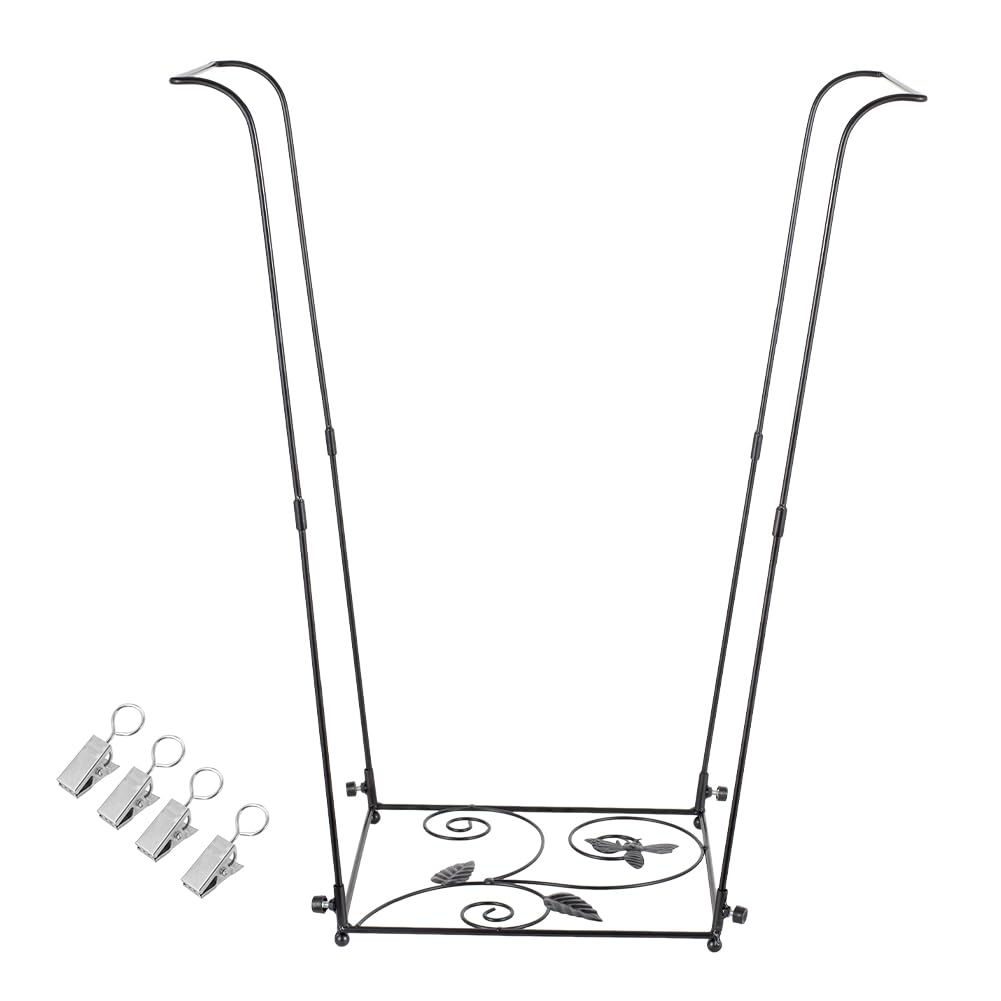 Trash Bag Holder, Garbage Bag Holder, Metal Leaf Bag Holder Stand | Portable Trash Bag Holder for 30-45 Gallon for Lawn, Yard, Camping, Outdoor, S-Shape Base