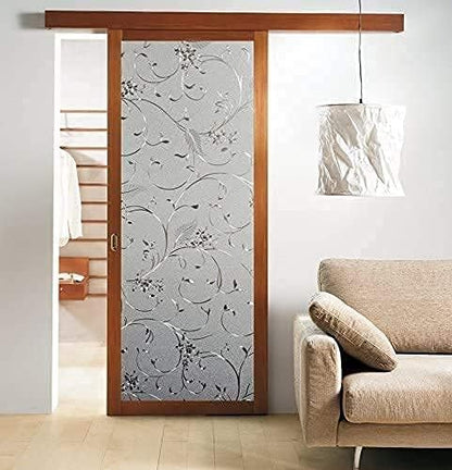 Niviy Window Privacy Film Static Cling Non-Adhesive Window Film Frosted Glass Bathroom Door Decoration Privacy Covering (17.7"x 78.7")