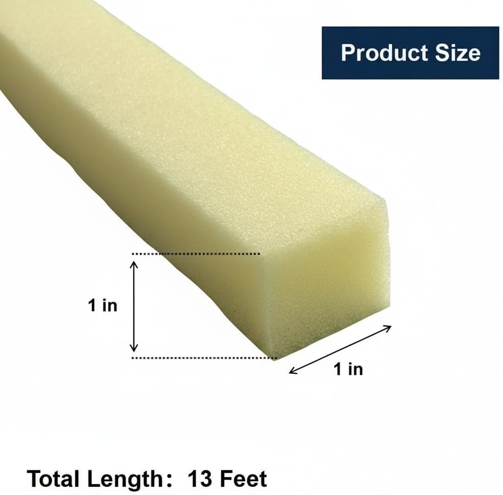 VelTherm Self-Adhesive Foam Weather Stripping for Doors & Windows - Seal Drafts, Noise, Dust & Light - Insulating Tape for AC Efficiency in Summer & Warmth in Winter - Easy Cut, 13Ft, Yellow