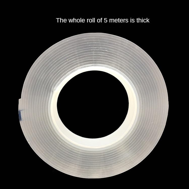 Double Sided Nano Tape Heavy Duty, Clear Removable Nano Tape, for Carpet Mats/Paste Items/Photos Frames/Craft Wall Mounting Multipurpose Adhesive Tape, Long: 9.84 ft (Wide:0.08'',Thickness:0.04'')