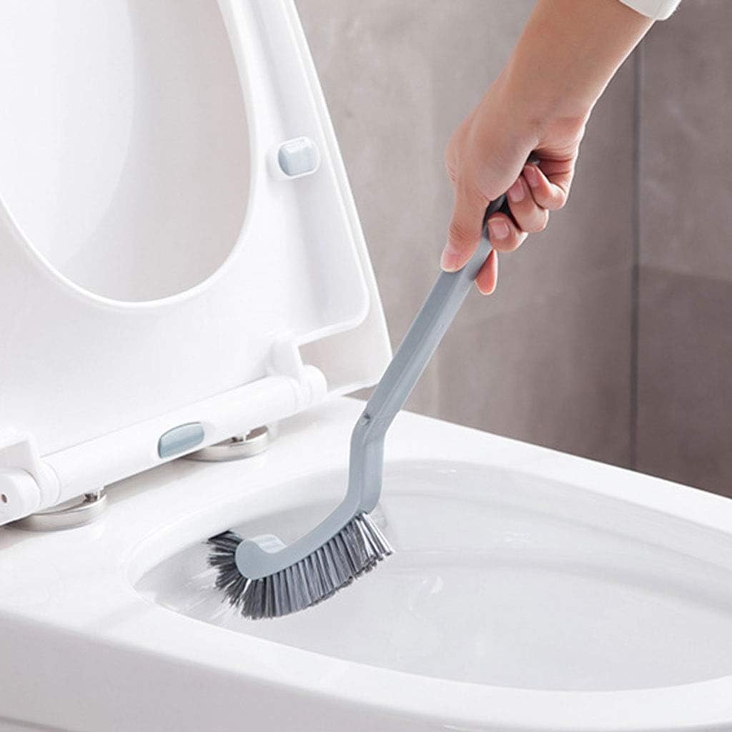 Long Handle Curved Toilet Brush Corner for Rim