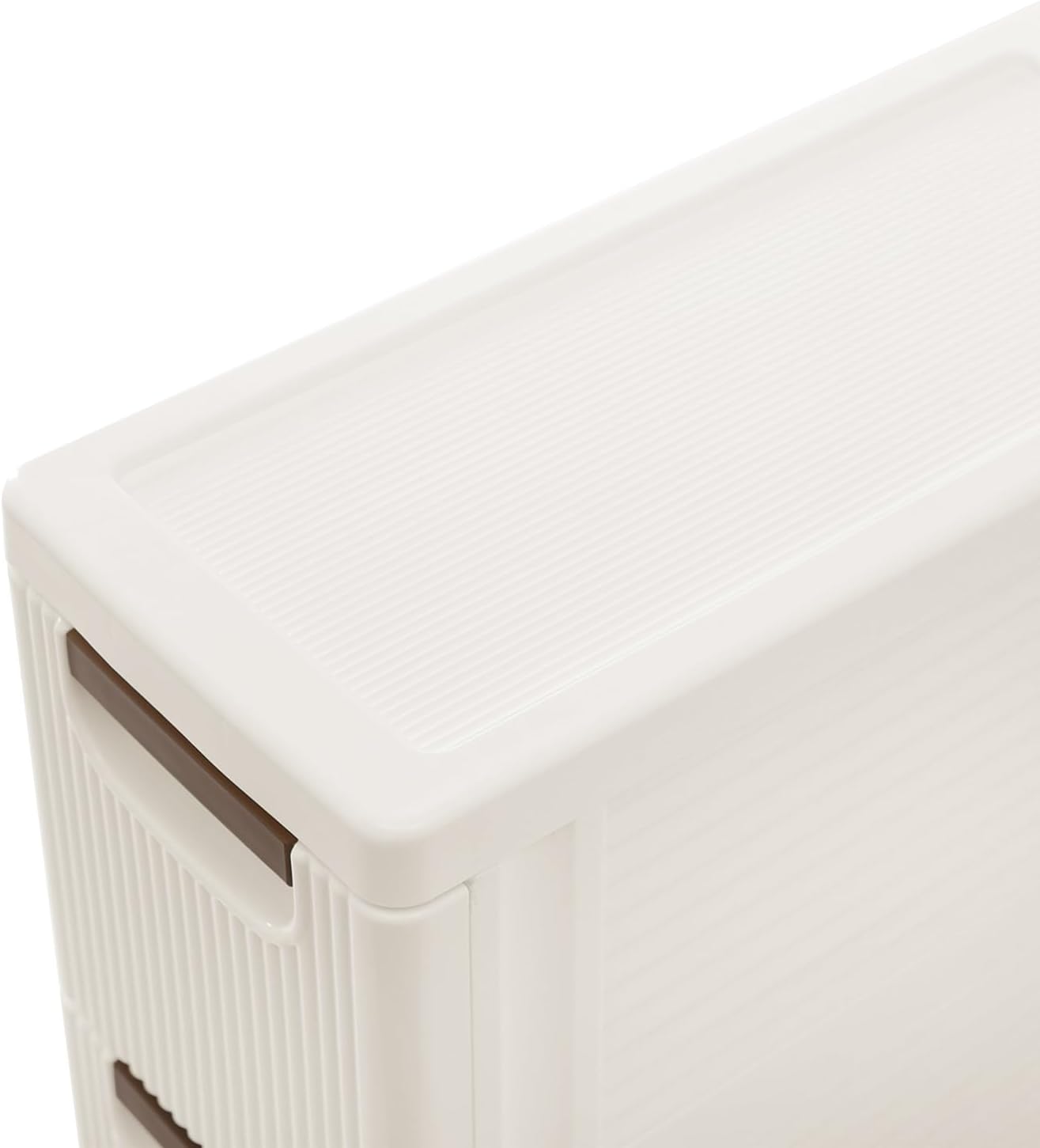 Narrow Storage Deep Cabinet, Space-Saving Mobile Slim Plastic Bathroom Storage Cart, Organizer Cart with Wheels for Office Classroom Bedroom, Easy Assembly & Removable Drawers (4-Tier)