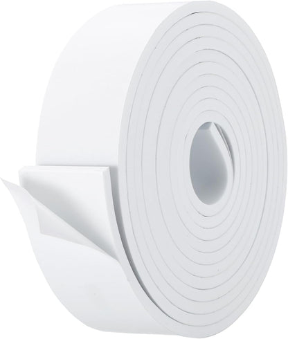 PATIKIL Weather Stripping Door Seal Strip, 3/8 Inch x 1/4 Inch x 32 Ft Self Adhesive Soundproof High Density Foam Tape Insulation for Door Window Air Conditioning, White - Colors A