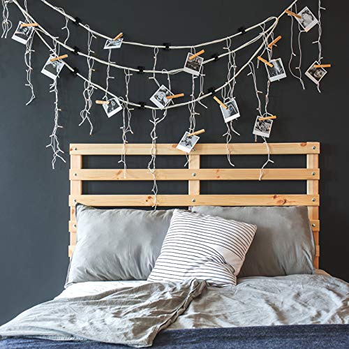 Blulu 100 Pcs Adhesive Cable Wire Clips, Outdoor Light Clips, Cord Management Wire Organizer Cord Holder for Holiday String Lights, Under Desk, Car, Wall, TV PC Ethernet Cable(Small,Clear)
