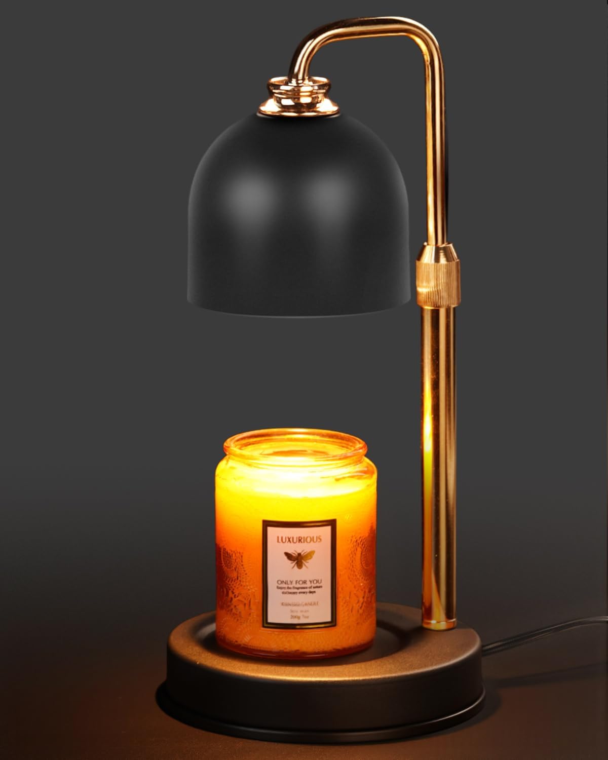 Candle Warmer Lamp Wood with Timer, Dimmable Electric Candle Lamp Warmer for Jar Candles, 2*35 Watt Bulb, Mothers Day Birthday Gifts for Women Men, Decorative Wooden Candle Lamp for Bedroom Home Decor
