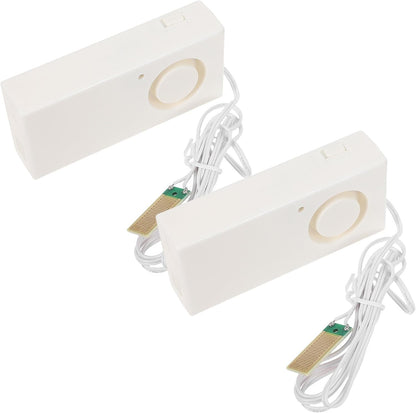 Water Leak Detector Alarm Easy DIY Installation Abs Material 2pcs with 110db Loud Siren Real Time Water Detection Sensor for Kitchen and Bathroom Flood Warning