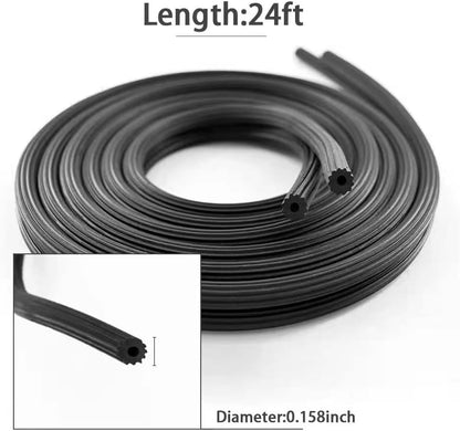 Screen Repair Kit Easy DIY Project 36" x 90" Fiberglass Screen Mesh with Rolling Tool and Screen Retainer Spline Screen Replacement kit for Windows Sliding Doors and Patio Screens (36" x 90", Black)