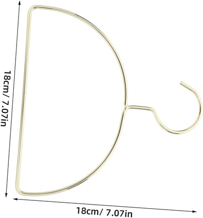 VOSAREA 5pcs Semi-Circle Wall-Mounted Laundry Hanging Rack Set, Gold Metal Clothes Drying Stand for Scarves, Towels, and Garments Storage in Laundry Room