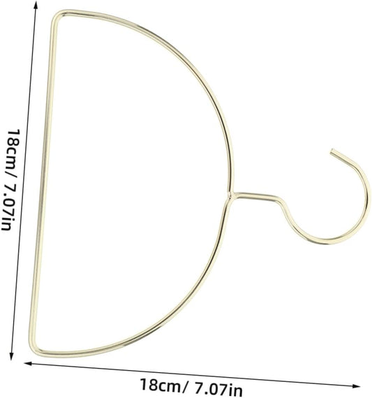 VOSAREA 5pcs Semi-Circle Wall-Mounted Laundry Hanging Rack Set, Gold Metal Clothes Drying Stand for Scarves, Towels, and Garments Storage in Laundry Room