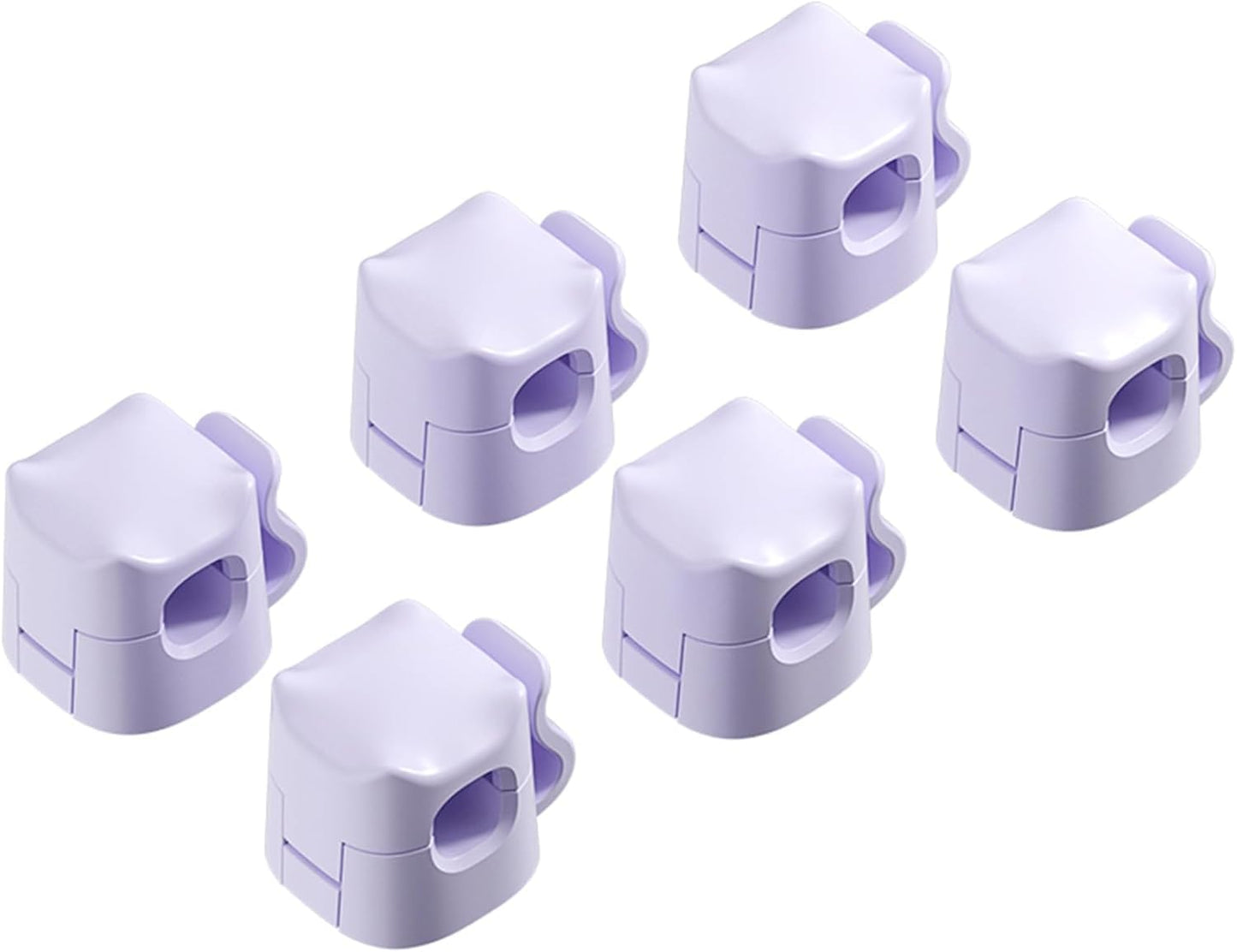 JIYHF 6 Pack Cable Clips - Adhesive Cord Organizer for Home Office Desk, Phone, Car, Wall, Desktop, Nightstand - Cable Management Solution（Black）