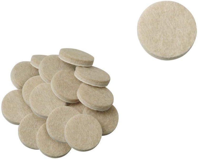 AKOAK 50 Pieces 3/4-Inch Furniture Round Felt Pads, Self-Adhesive,to Protect The Furniture and Floors,Beige
