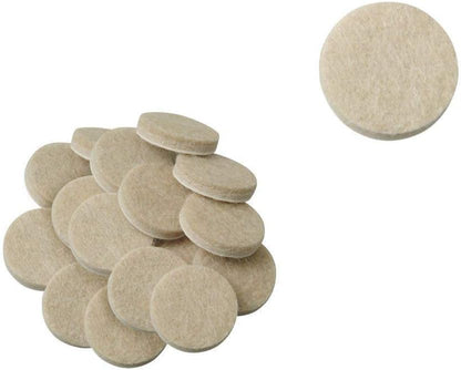 AKOAK 50 Pieces 3/4-Inch Furniture Round Felt Pads, Self-Adhesive,to Protect The Furniture and Floors,Beige