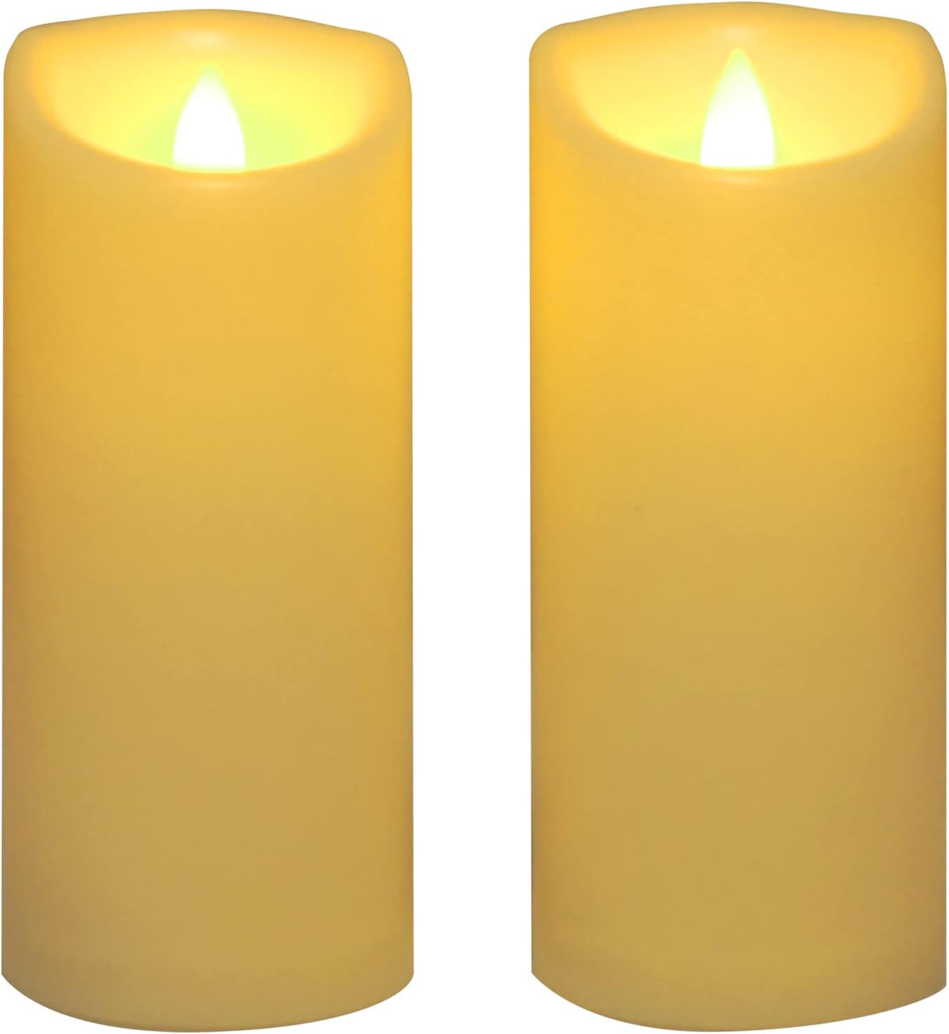 CANDLE CHOICE Waterproof Outdoor Battery Operated Flameless Candles with Remote Timer Plastic Flickering Fake Electric LED Pillars for Lantern Garden Wedding Christmas Decorations 3x4 Inches 3 PCS