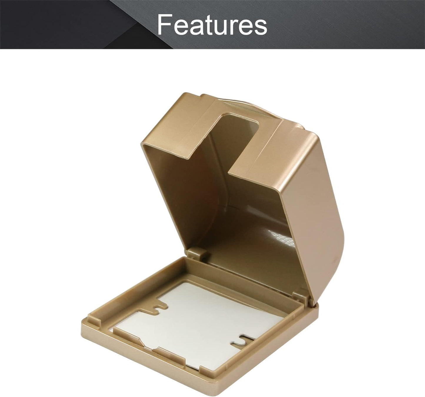 Fielect Weatherproof in Use Outlet Cover Plug 86 Type Electrical Outlet Cover Receptacle Protector 98x110x43mm for Retrofit Siding Construction, Transparent