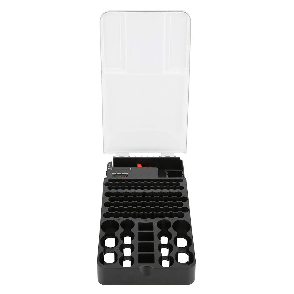 Multifunctional 104 Grids Battery Organizer Case with Tester - Store AAA, AA, C, D, 9V & Button Cells