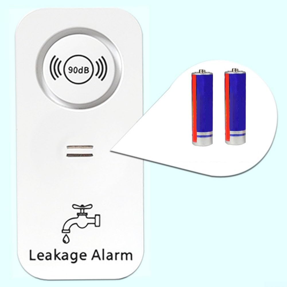 Home Security Water Leak Detector Alarm with 90dB Alert and IP66 Waterproof for Cellars, Bathrooms and Under Sinks (1)