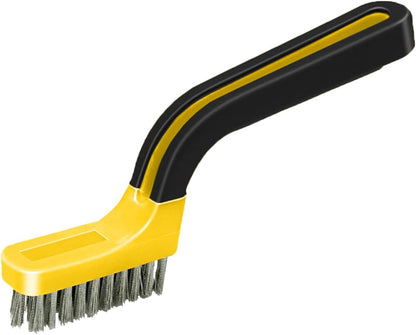 ALLWAY GB Narrow Nylon Stripper & Grout Brush | Soft-Grip Handle, Ideal for Tile and Grout