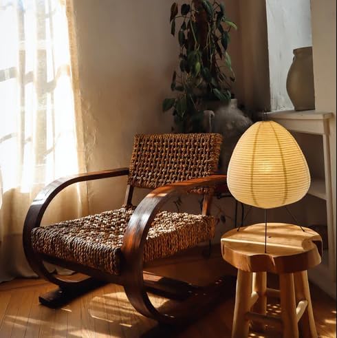 Nogy Japanese Decor Lantern Lamp Bundle: Japandi Style Paper Lanterns with Eco-Friendly Rice Paper Shades for Bedrooms and Living Spaces