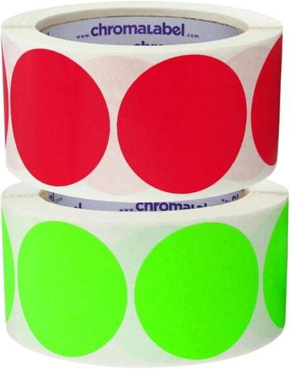 ChromaLabel 2 inch Color-Code Dot Labels | 500/Roll (Yellow)