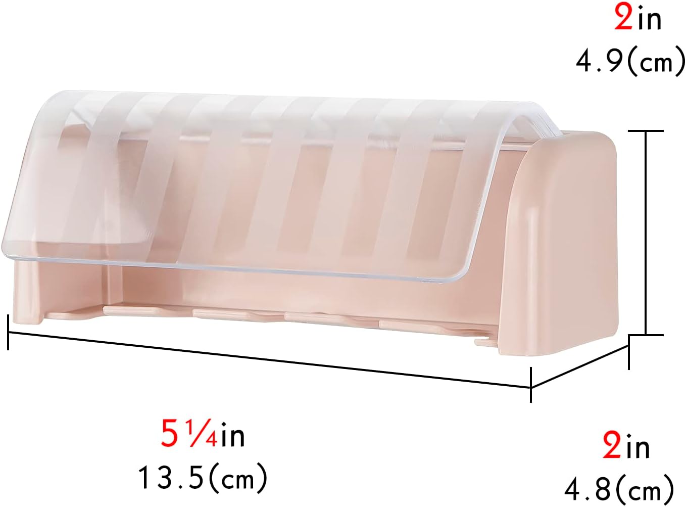 5 Slots Wall Mount Toothbrush Holder with Cover, Self Adhesive Toothbrush Storage Organizer for Shower, Toothbrush Hanger with Automatic Toothpaste Squeezer Dispenser