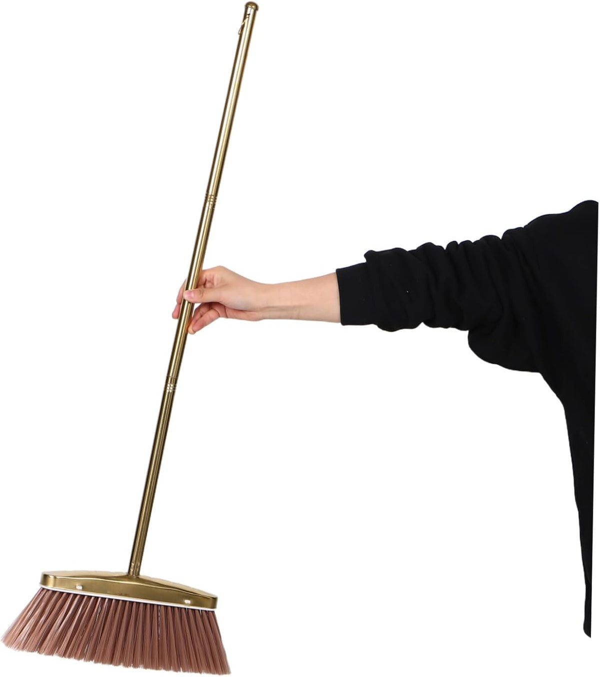 Thick Stainless Steel Broom with Detachable Handle, Weather Resistant Heavy Duty House Broom for Indoor and Outdoor Patio Yard Cleaning