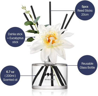396 st. Rose Flower Reed Diffuser, Vanilla Lavender, 200ml(6.7oz) / Reed Diffuser Sets, Home Fragrance, Scented Oils, Home & Bathroom Décor