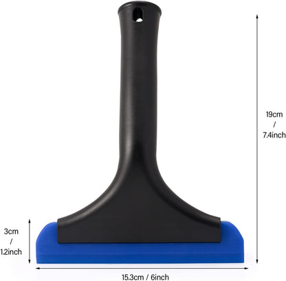 Gomake Small Silicone Squeegee Window Shower Squeegee,Auto Water Blade Squeegee for Shower Glass Door,Car Windshield, Window, Mirror, Bathroom,Countertop Cleaning