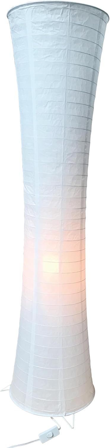 Paper Lamp Desk Lantern Table Lamps Rice Paper Bedside Nightstand Portable Small Light for Living Room Bedroom (1, 19.2"x8.5"x8.5")