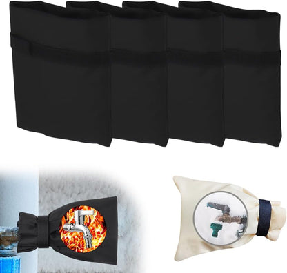Outdoor Faucet Covers for Winter Freeze Protection, 2026 Upgraded Insulated Spigot Cover, Waterproof Outside Garden Faucet Socks for Winter, Patio Home Must-Have Hose Bib Covers (Black, 1pcs)