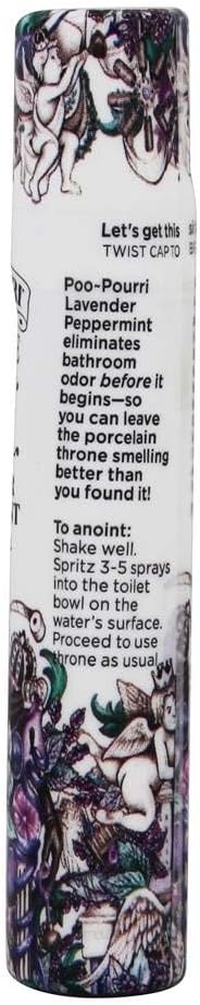 Poo-Pourri Before-You-Go Toilet Spray, Lavender Peppermint, 2 Fl Oz, Up to 100 Uses, Bathroom Odor Deodorizer, Plant-Based with Essential Oils for Home or Work, Travel Essentials, TSA Approved Size