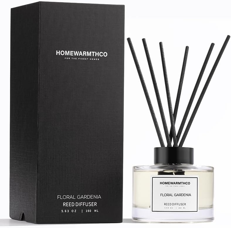 Clean Linen Reed Diffuser Set - Luxury Fragrance Reed Diffusers for Home. Office, Bathroom, Kitchen and Home Decor - Long-Lasting Scent with Non-Toxic Oils (5.63 oz, 160ml)