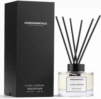 Clean Linen Reed Diffuser Set - Luxury Fragrance Reed Diffusers for Home. Office, Bathroom, Kitchen and Home Decor - Long-Lasting Scent with Non-Toxic Oils (5.63 oz, 160ml)