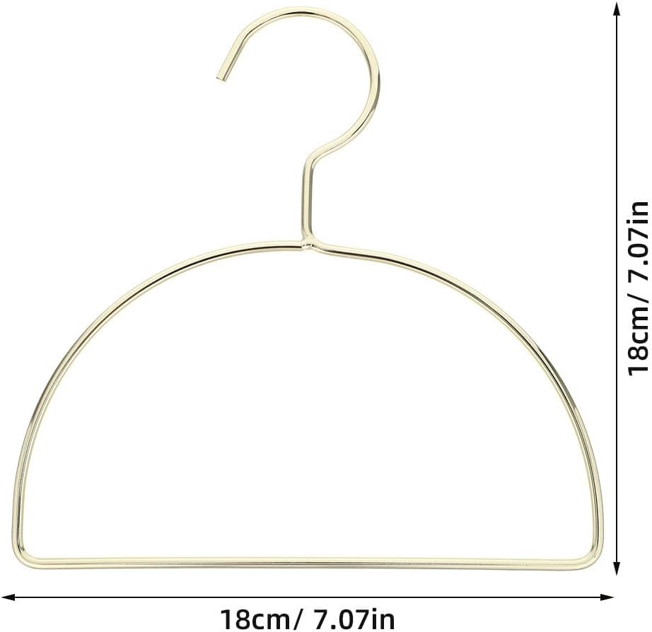 5pcs Wall-Mounted Semicircle Clothes Drying Rack in Golden Iron, Easy Assembly Scarf Organizer Hanger Prevents Slipping for Bedroom and Laundry Room Use