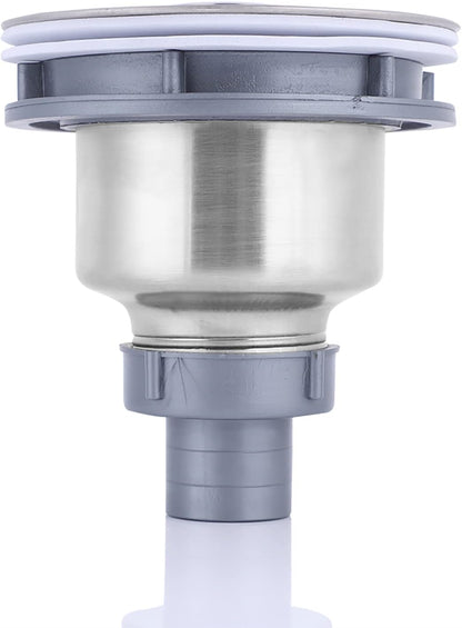 Kitchen Sink Strainer for Stainless Steel Sinks 304 Stainless Steel Drain Filter with Removable Deep Cup Sealing Lid & Heavy-Duty Food Debris Trap